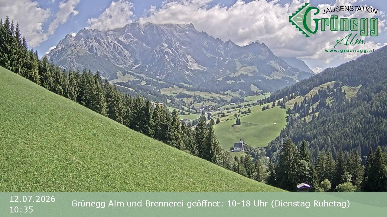 Archived image Webcam Dienten - View Grünegg Alm