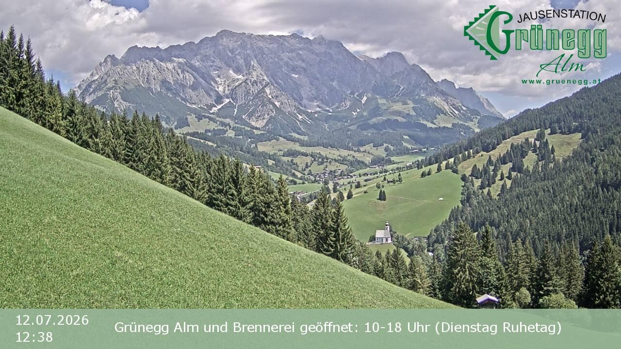 Archived image Webcam Dienten - View Grünegg Alm