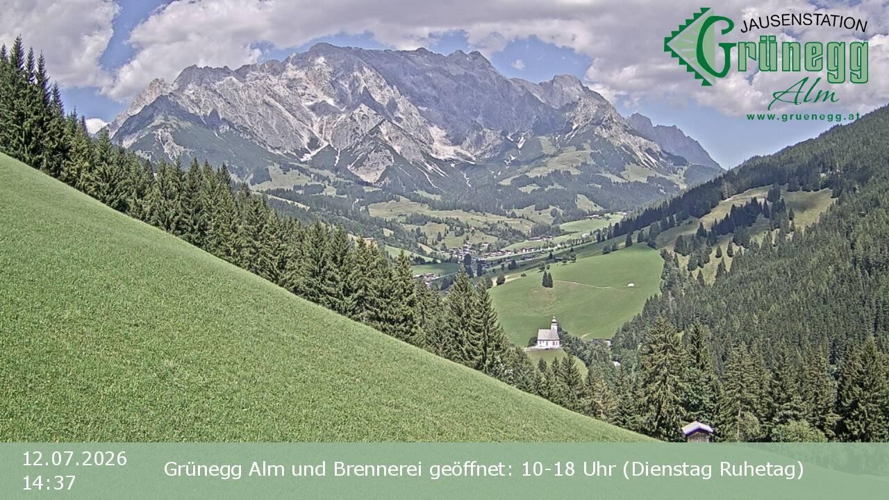 Archived image Webcam Dienten - View Grünegg Alm