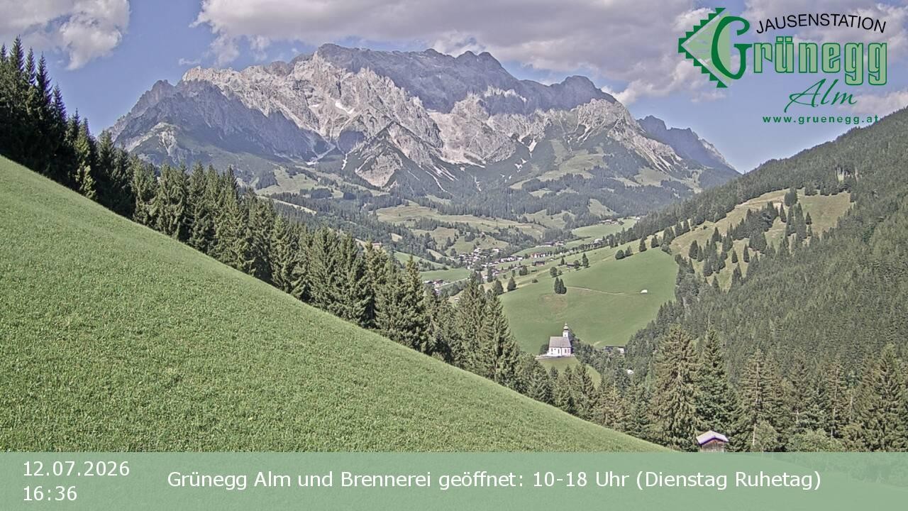 Archived image Webcam Dienten - View Grünegg Alm