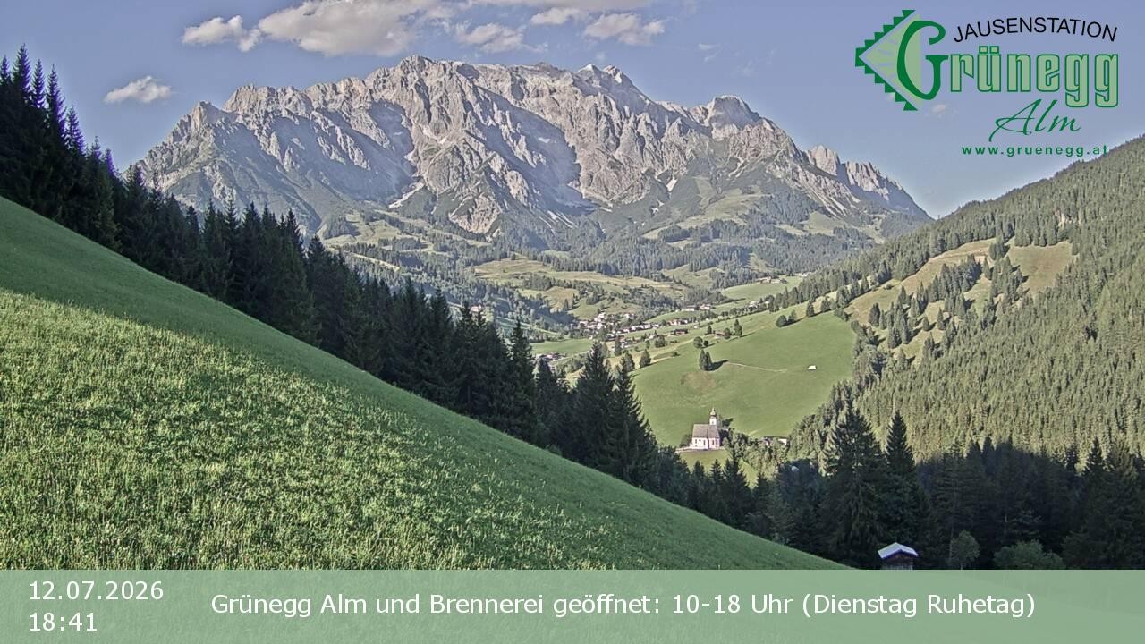 Archiv Foto Webcam Dienten: Ausblick Grünegg Alm