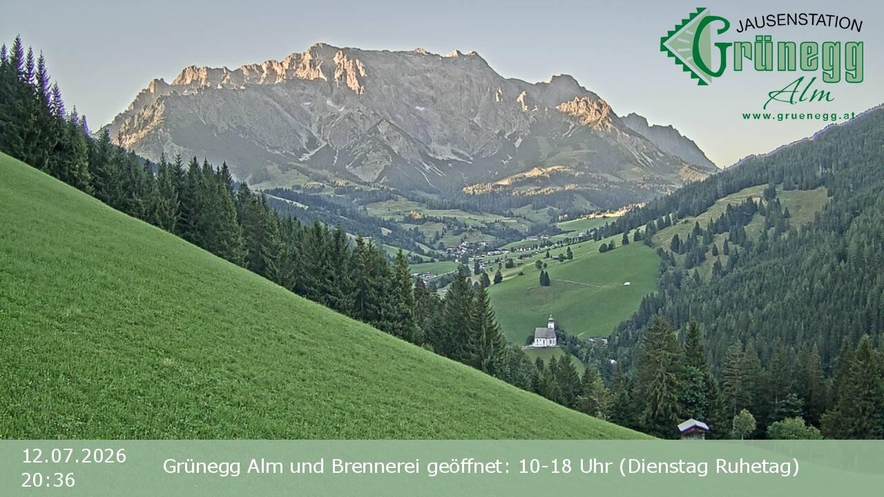 Archiv Foto Webcam Dienten: Ausblick Grünegg Alm
