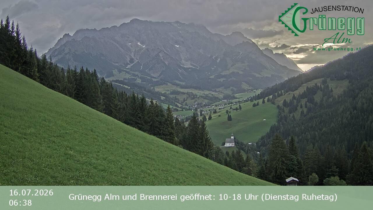 Archiv Foto Webcam Dienten: Ausblick Grünegg Alm