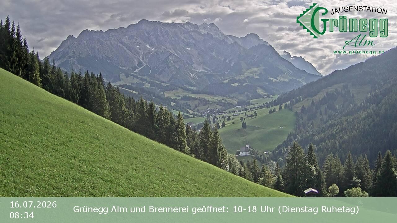 Archiv Foto Webcam Dienten: Ausblick Grünegg Alm