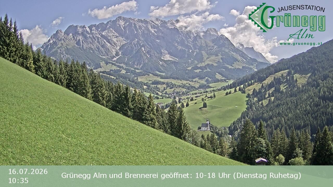 Archiv Foto Webcam Dienten: Ausblick Grünegg Alm