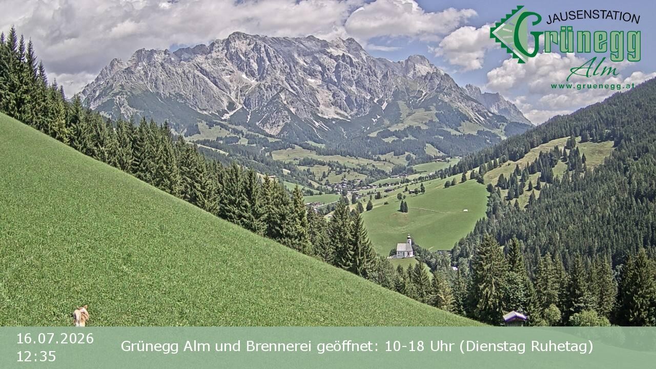 Archived image Webcam Dienten - View Grünegg Alm