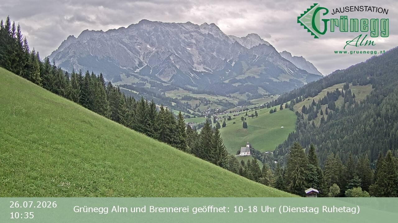 Archiv Foto Webcam Dienten: Ausblick Grünegg Alm
