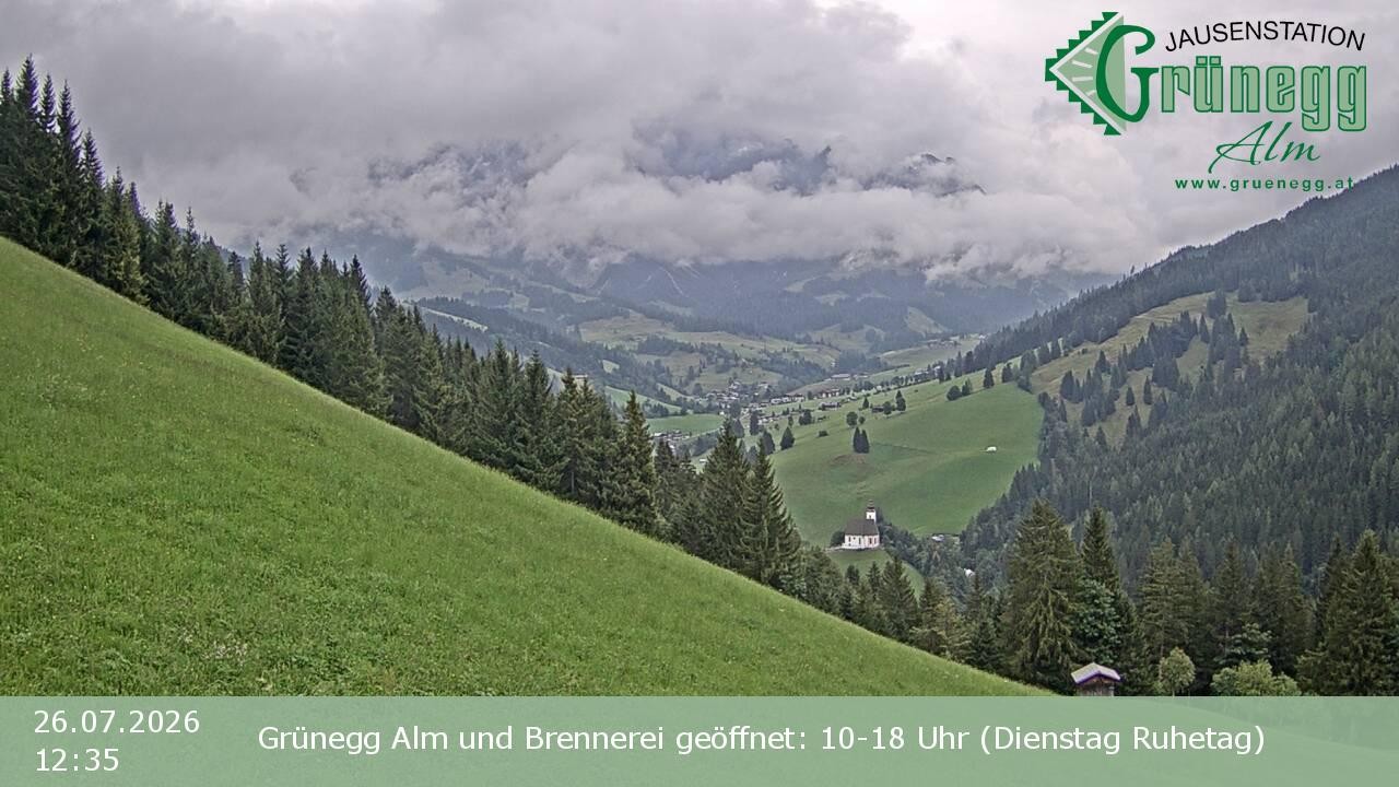 Archiv Foto Webcam Dienten: Ausblick Grünegg Alm