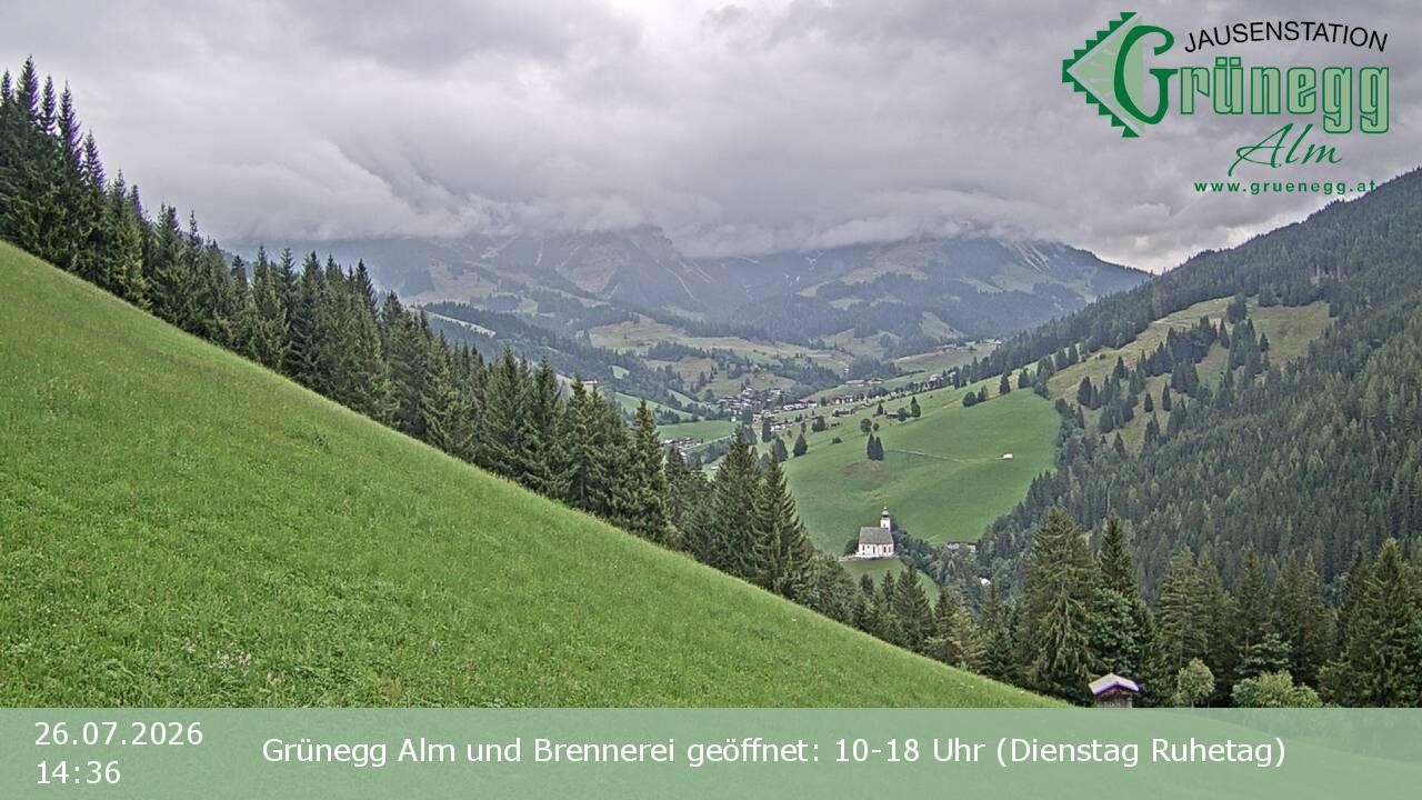 Archiv Foto Webcam Dienten: Ausblick Grünegg Alm