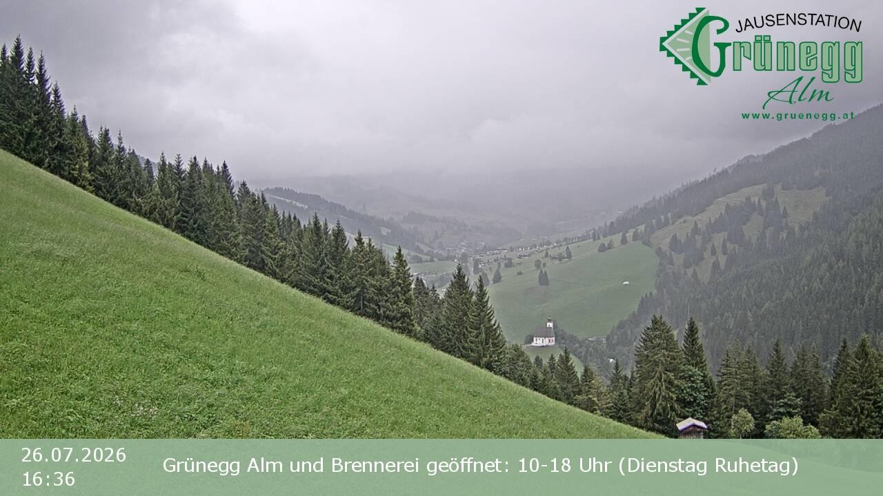 Archiv Foto Webcam Dienten: Ausblick Grünegg Alm