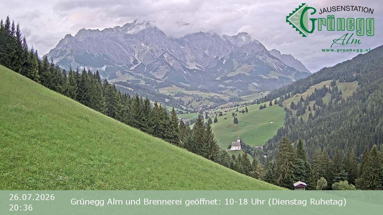 Archiv Foto Webcam Dienten: Ausblick Grünegg Alm