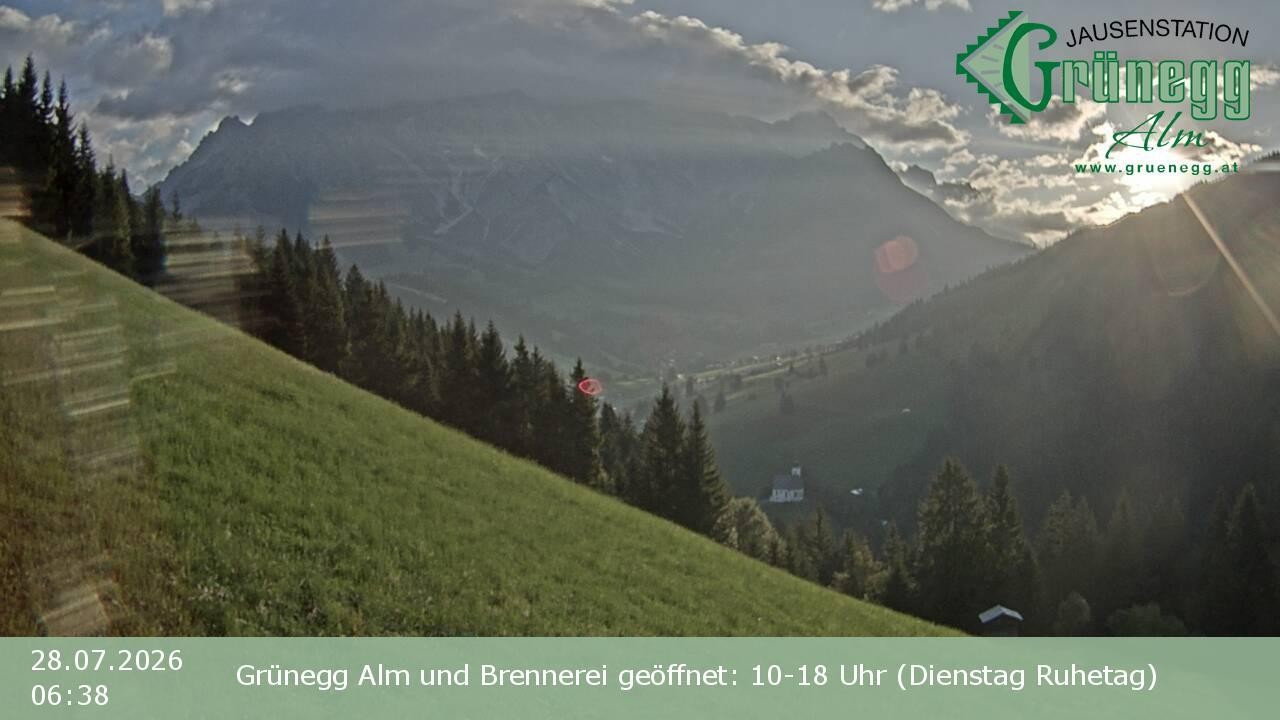 Archiv Foto Webcam Dienten: Ausblick Grünegg Alm