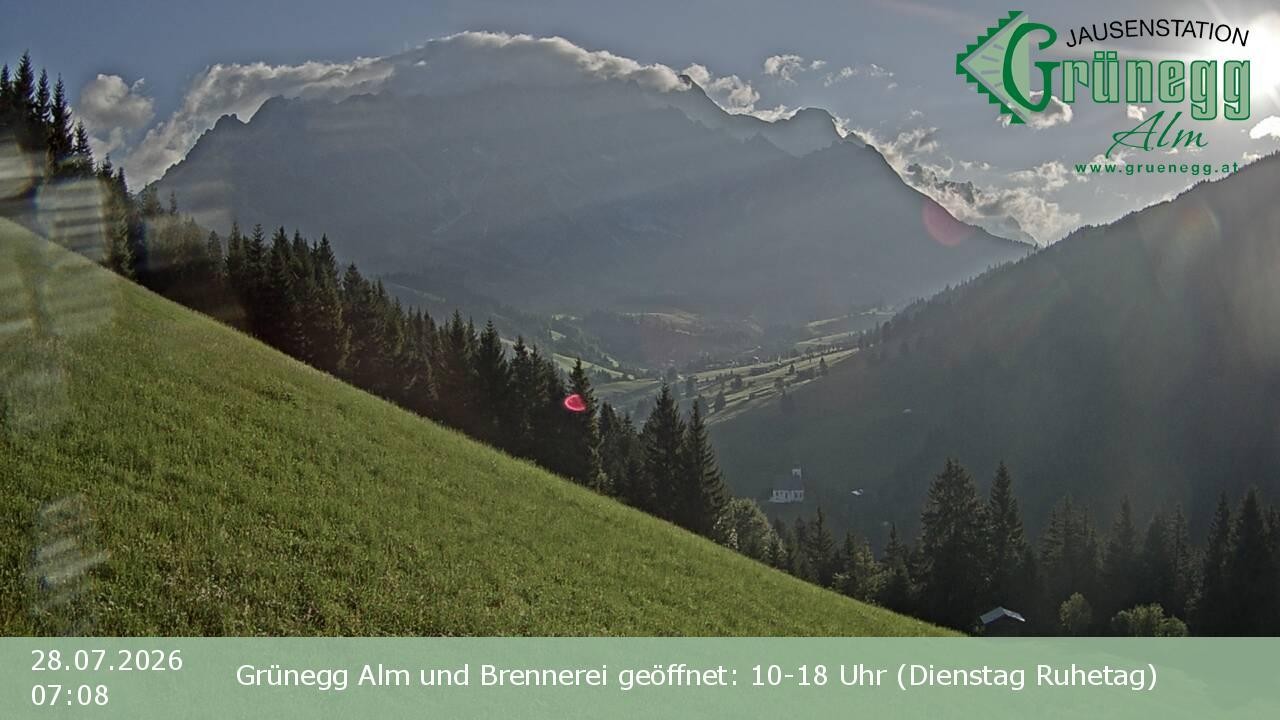Archiv Foto Webcam Dienten: Ausblick Grünegg Alm