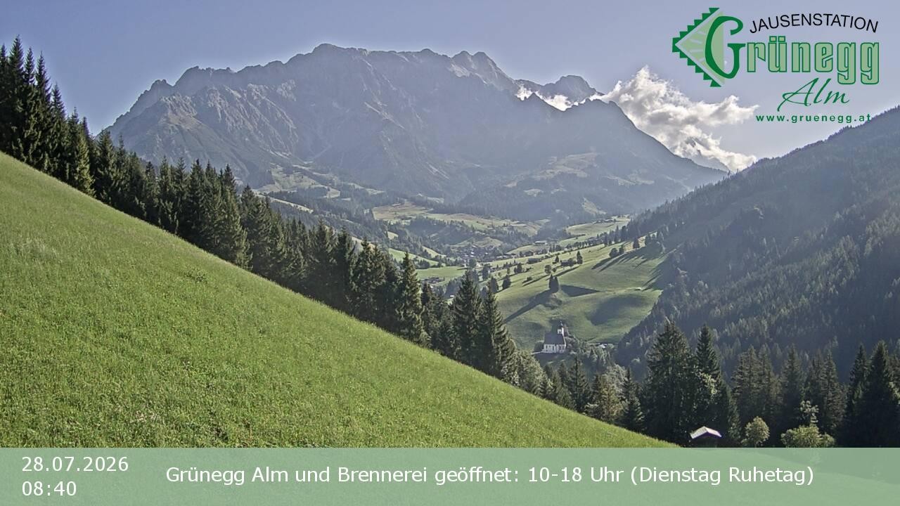 Archiv Foto Webcam Dienten: Ausblick Grünegg Alm