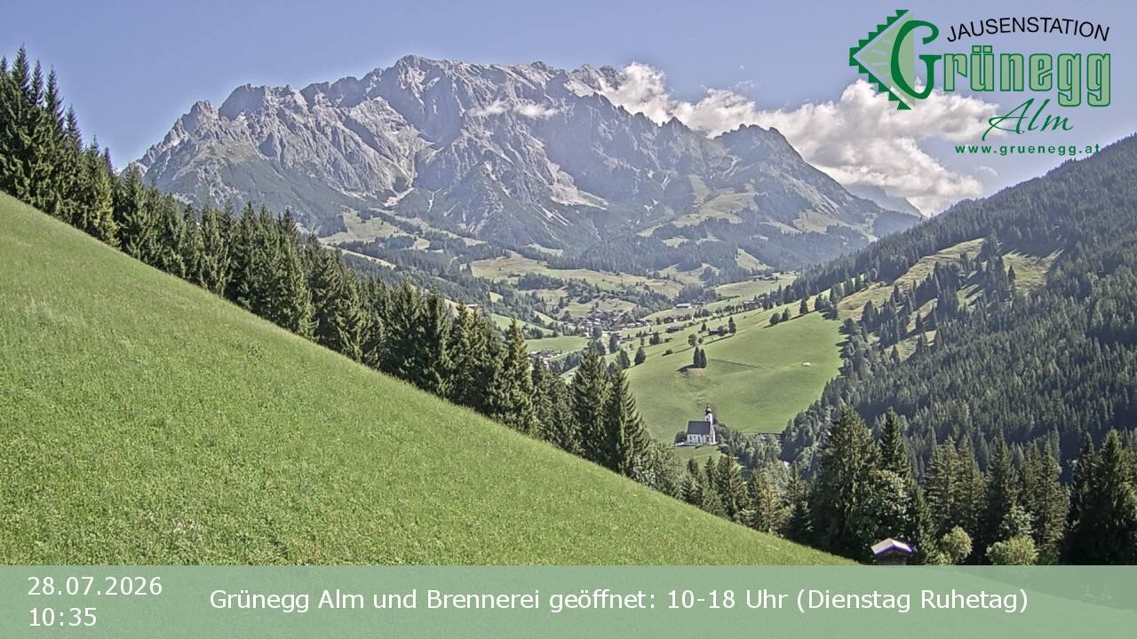Archiv Foto Webcam Dienten: Ausblick Grünegg Alm