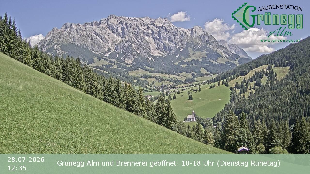 Archiv Foto Webcam Dienten: Ausblick Grünegg Alm