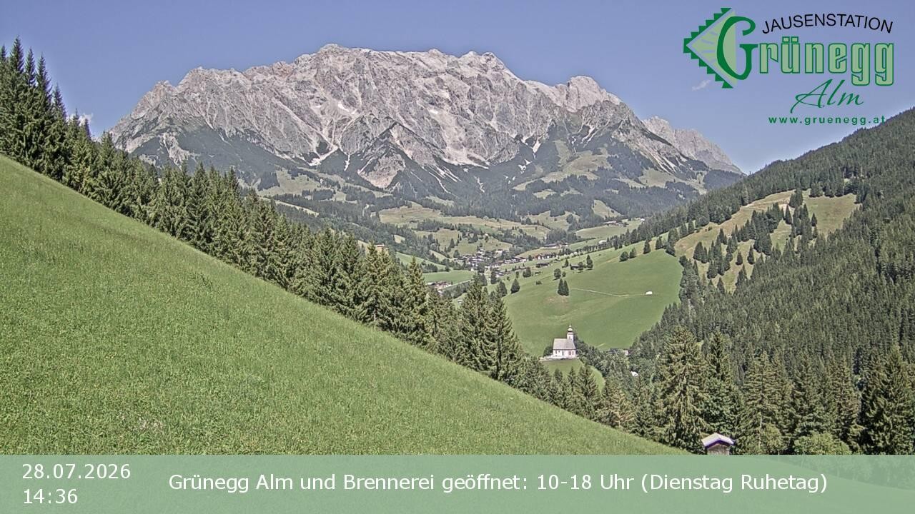 Archiv Foto Webcam Dienten: Ausblick Grünegg Alm