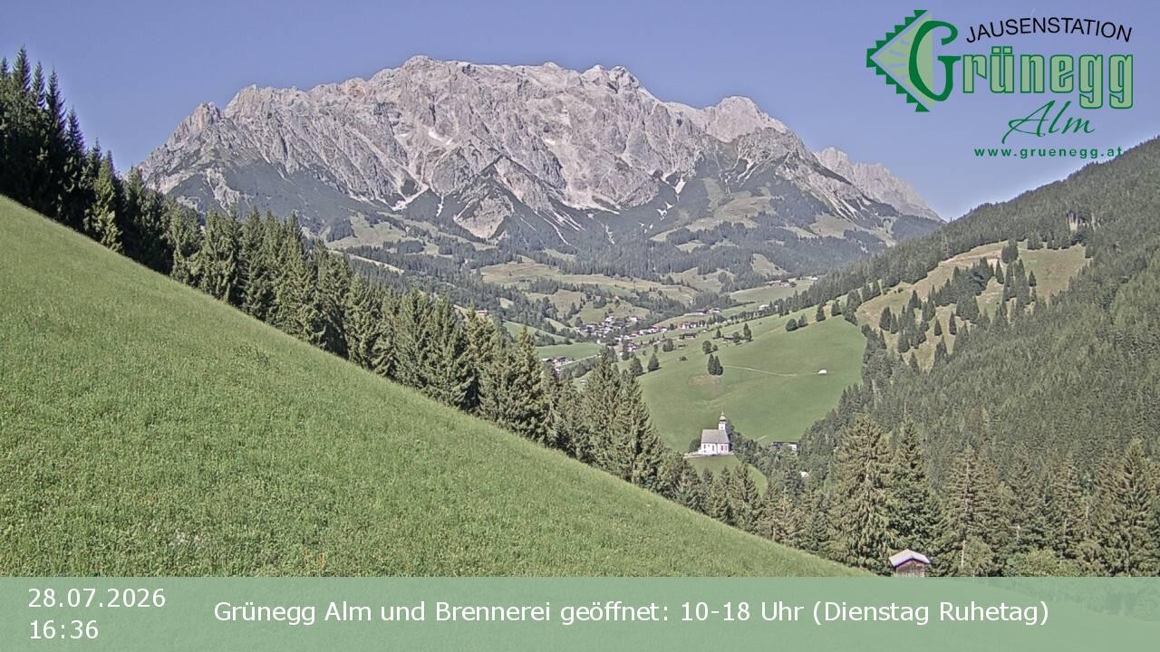 Archiv Foto Webcam Dienten: Ausblick Grünegg Alm