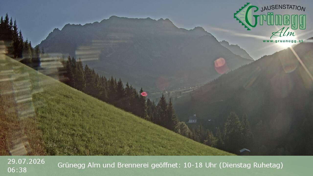 Archiv Foto Webcam Dienten: Ausblick Grünegg Alm