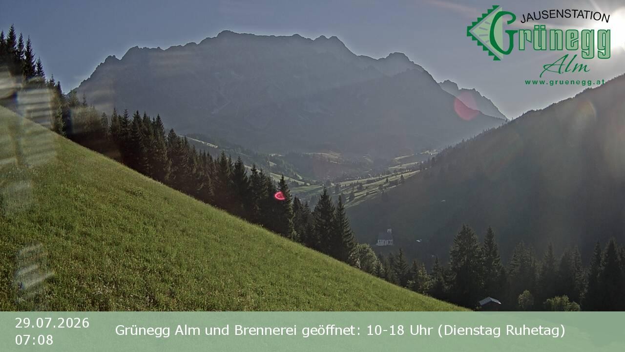 Archiv Foto Webcam Dienten: Ausblick Grünegg Alm