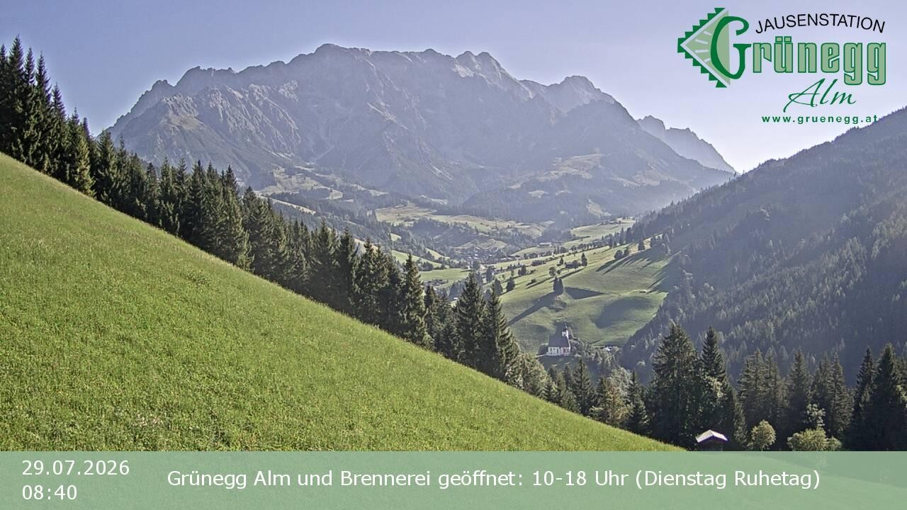 Archiv Foto Webcam Dienten: Ausblick Grünegg Alm