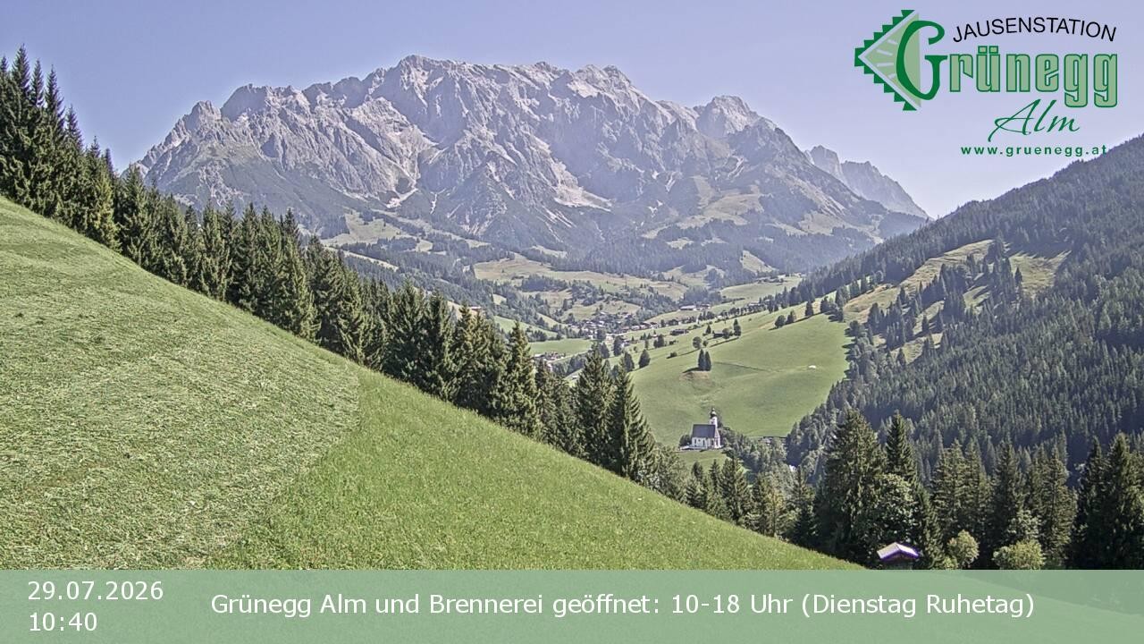 Archiv Foto Webcam Dienten: Ausblick Grünegg Alm