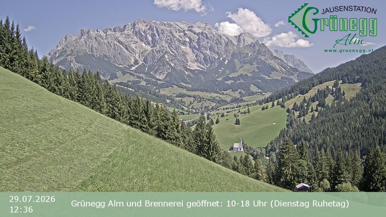 Archiv Foto Webcam Dienten: Ausblick Grünegg Alm