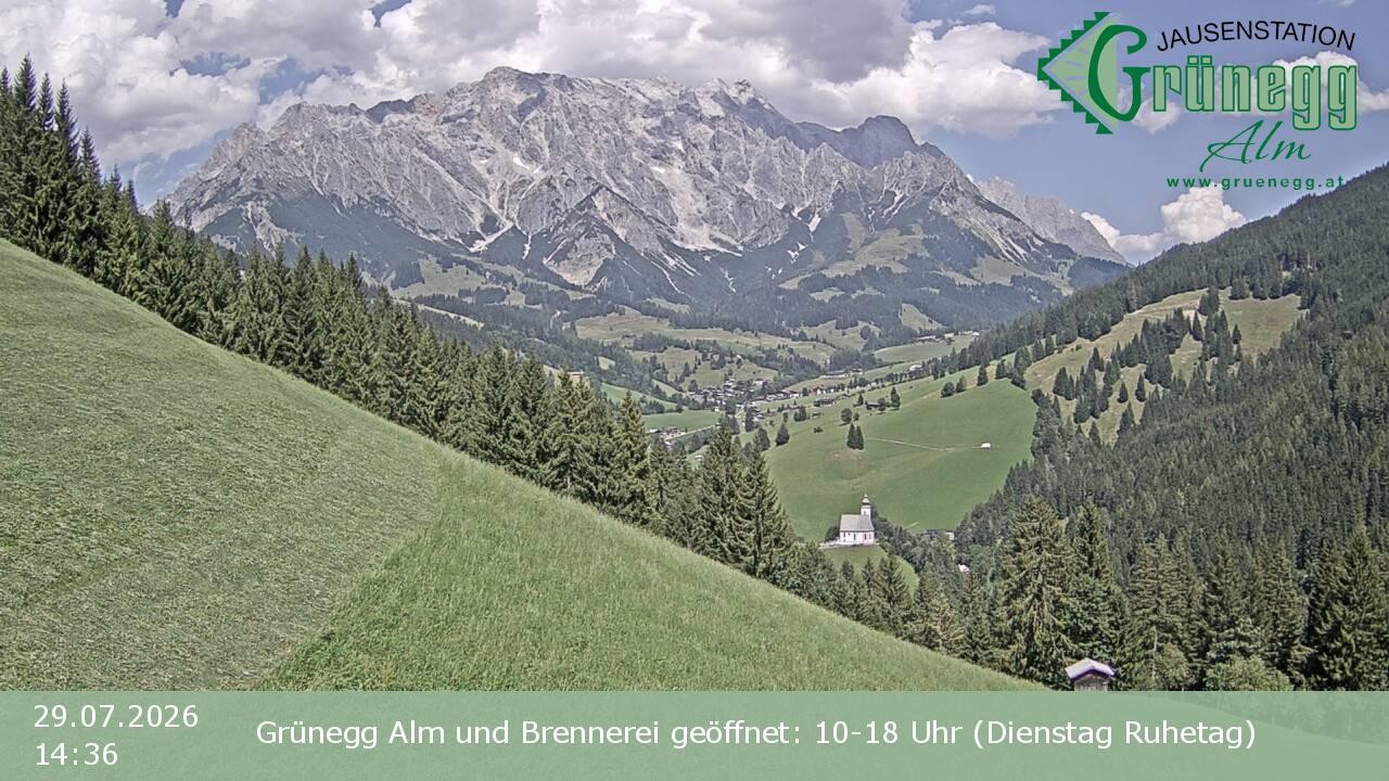 Archiv Foto Webcam Dienten: Ausblick Grünegg Alm