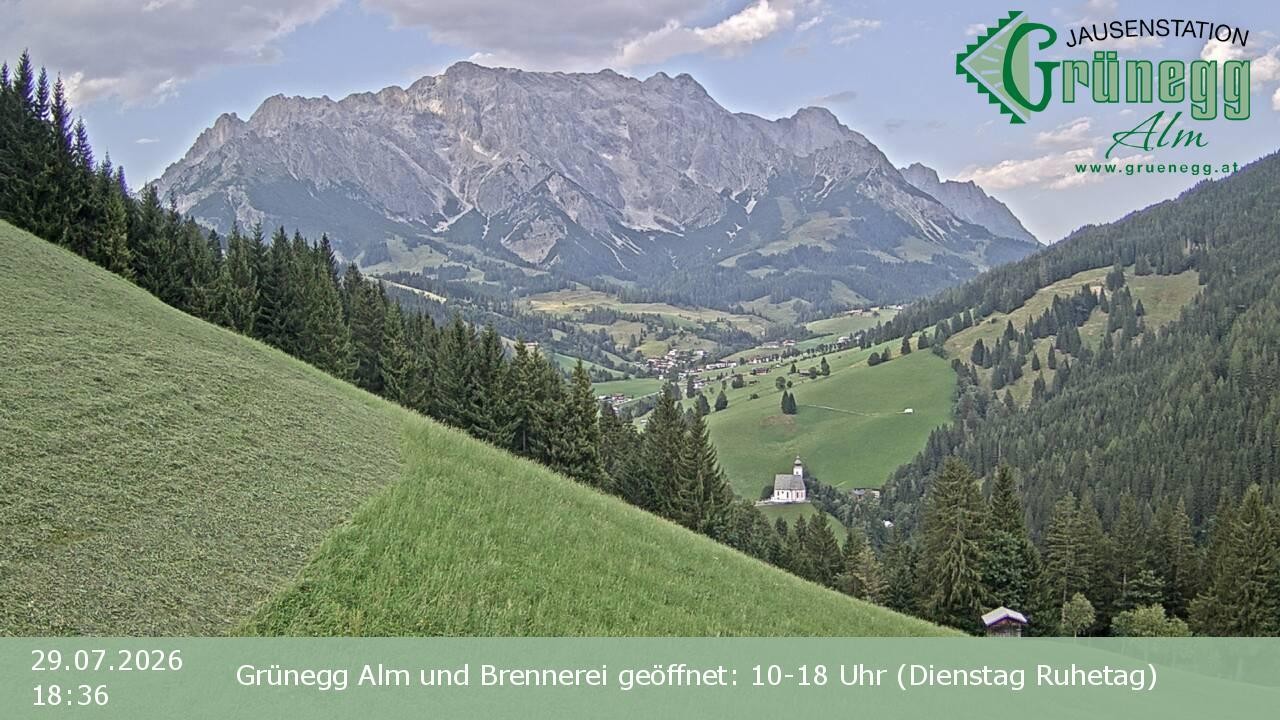 Archiv Foto Webcam Dienten: Ausblick Grünegg Alm