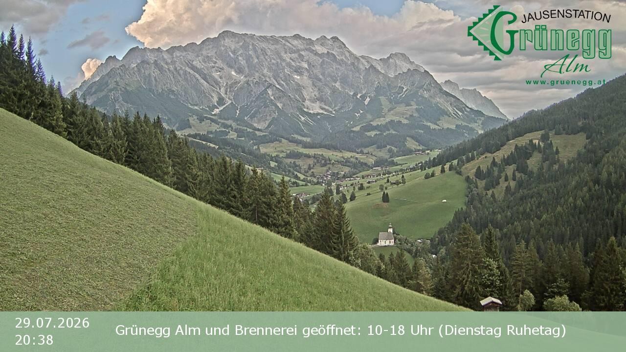 Archiv Foto Webcam Dienten: Ausblick Grünegg Alm