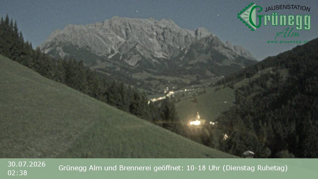Archiv Foto Webcam Dienten: Ausblick Grünegg Alm