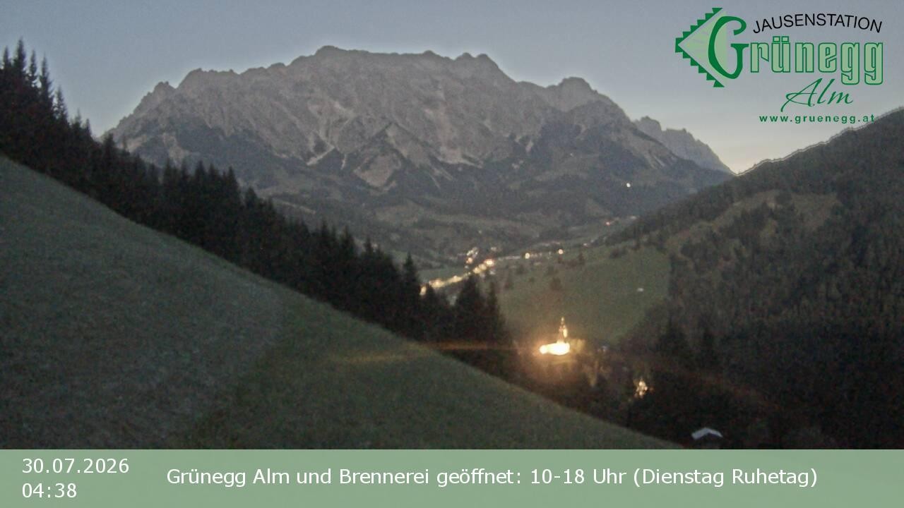 Archiv Foto Webcam Dienten: Ausblick Grünegg Alm
