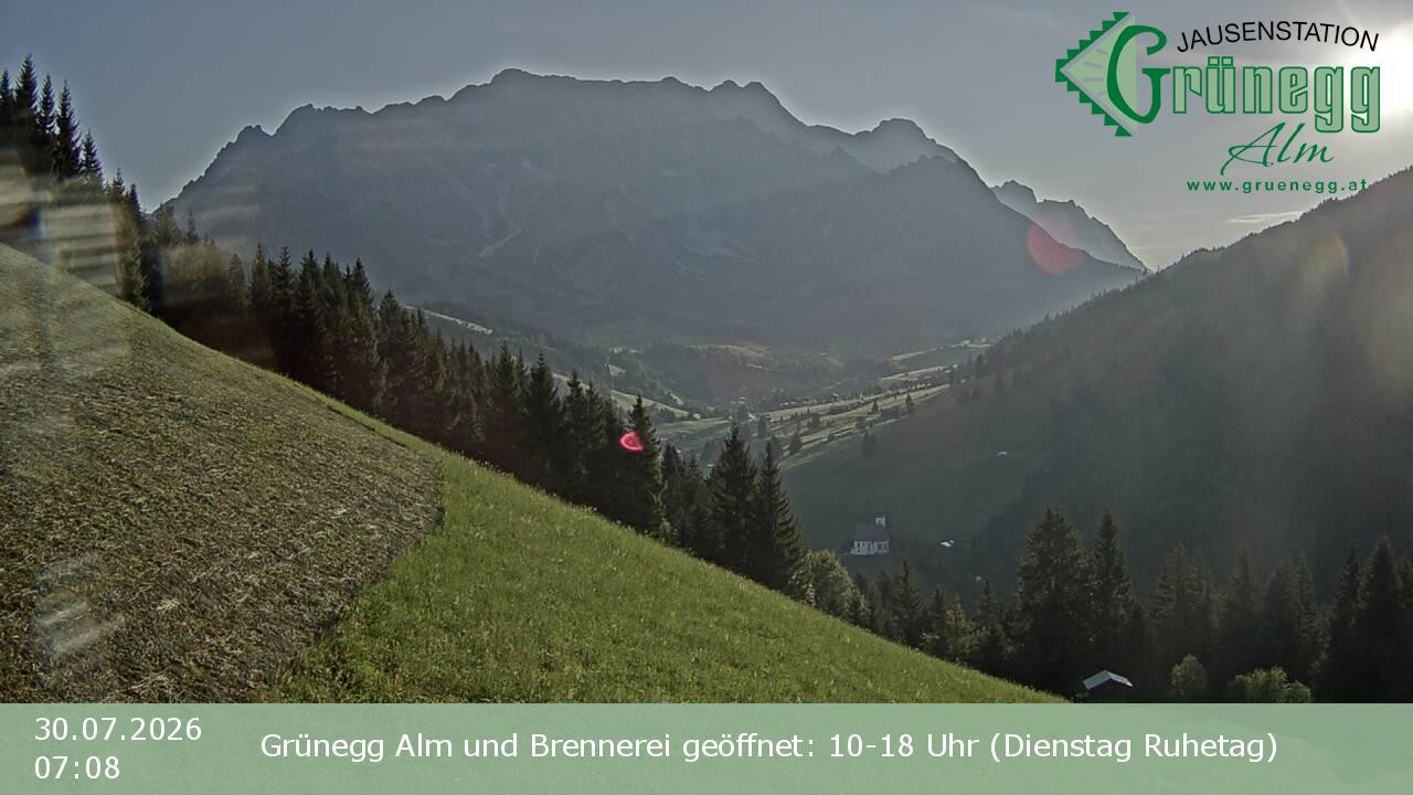 Archiv Foto Webcam Dienten: Ausblick Grünegg Alm