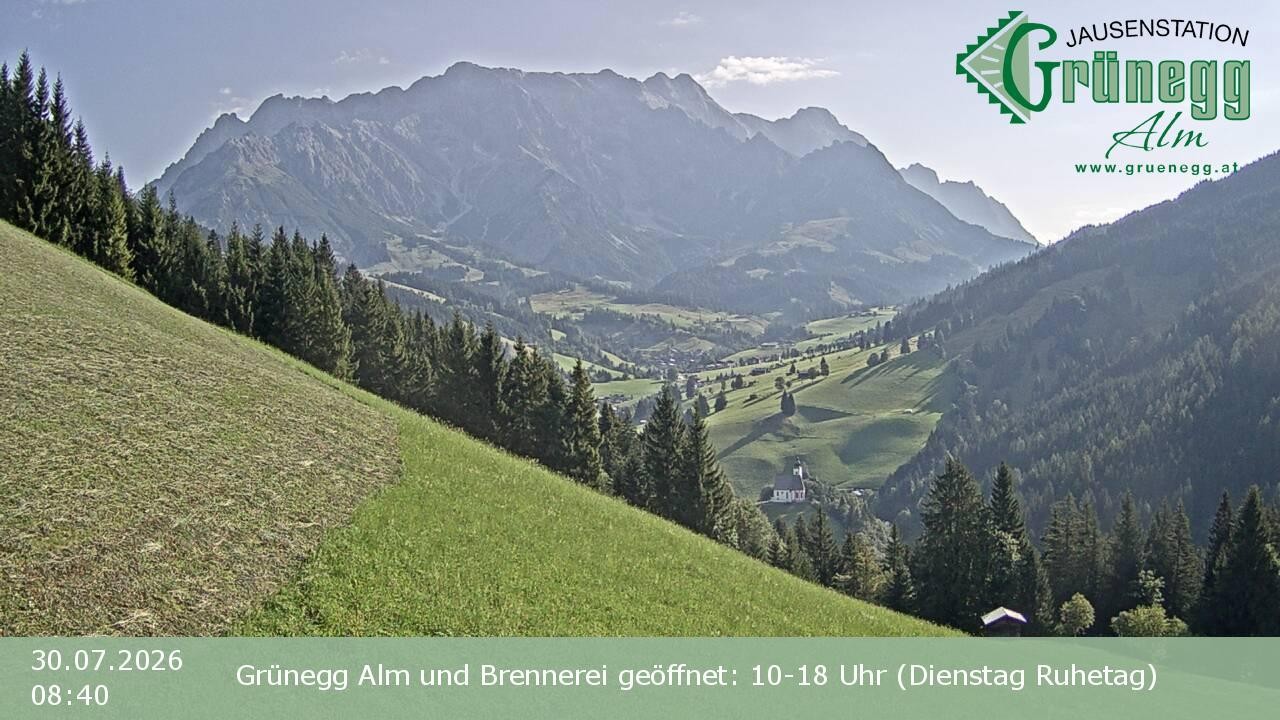 Archiv Foto Webcam Dienten: Ausblick Grünegg Alm