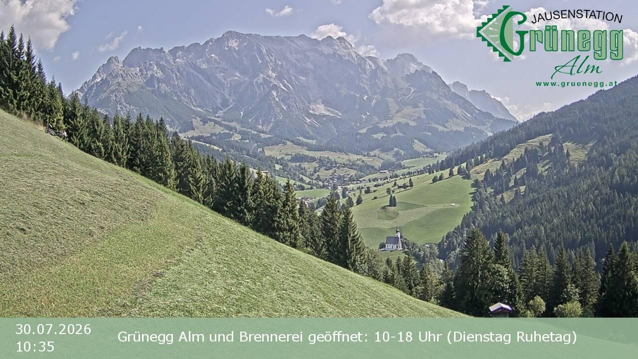 Archiv Foto Webcam Dienten: Ausblick Grünegg Alm