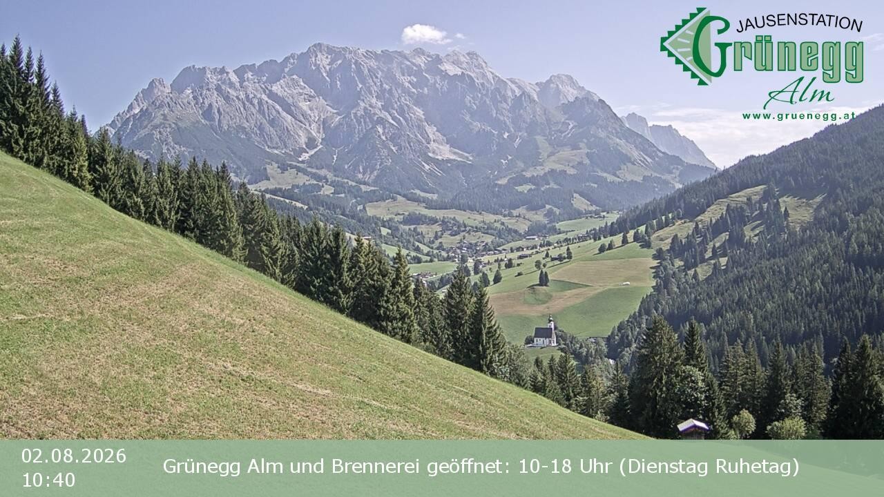 Archiv Foto Webcam Dienten: Ausblick Grünegg Alm