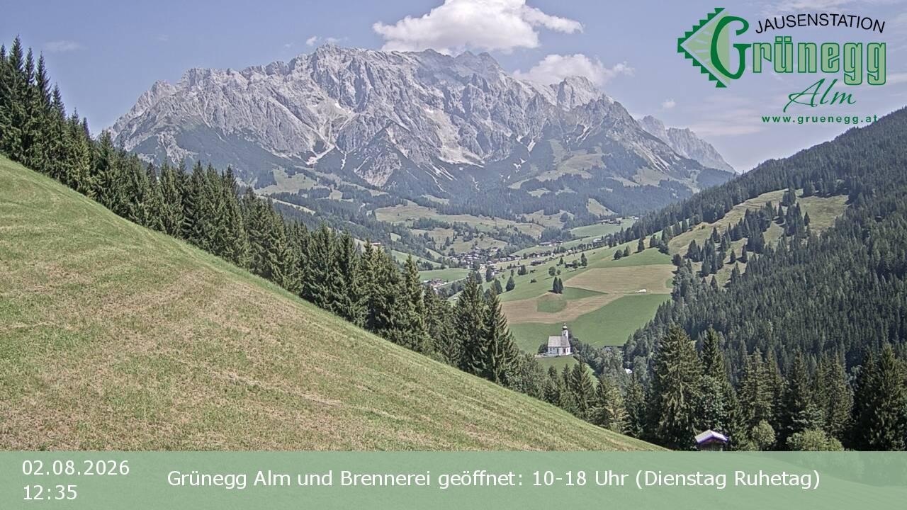 Archiv Foto Webcam Dienten: Ausblick Grünegg Alm