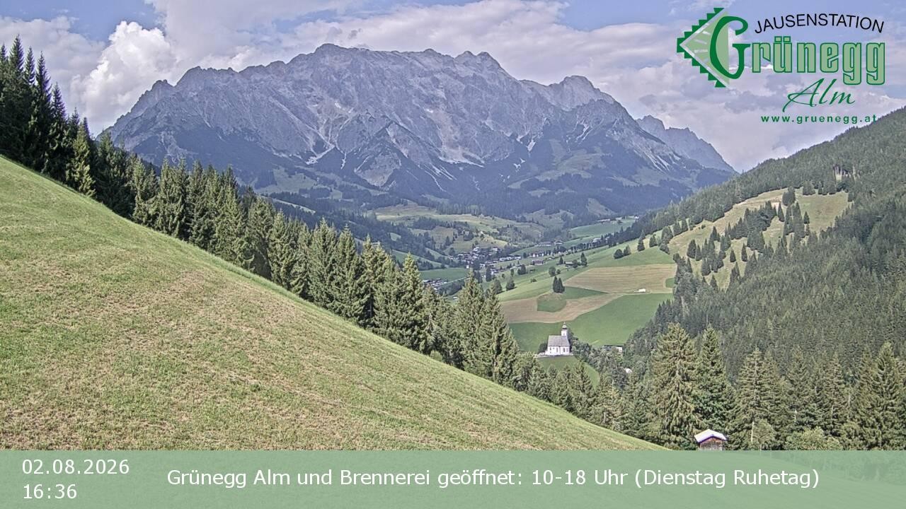 Archiv Foto Webcam Dienten: Ausblick Grünegg Alm