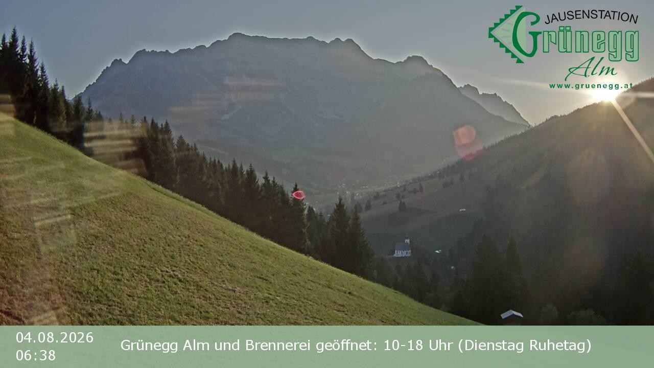 Archiv Foto Webcam Dienten: Ausblick Grünegg Alm