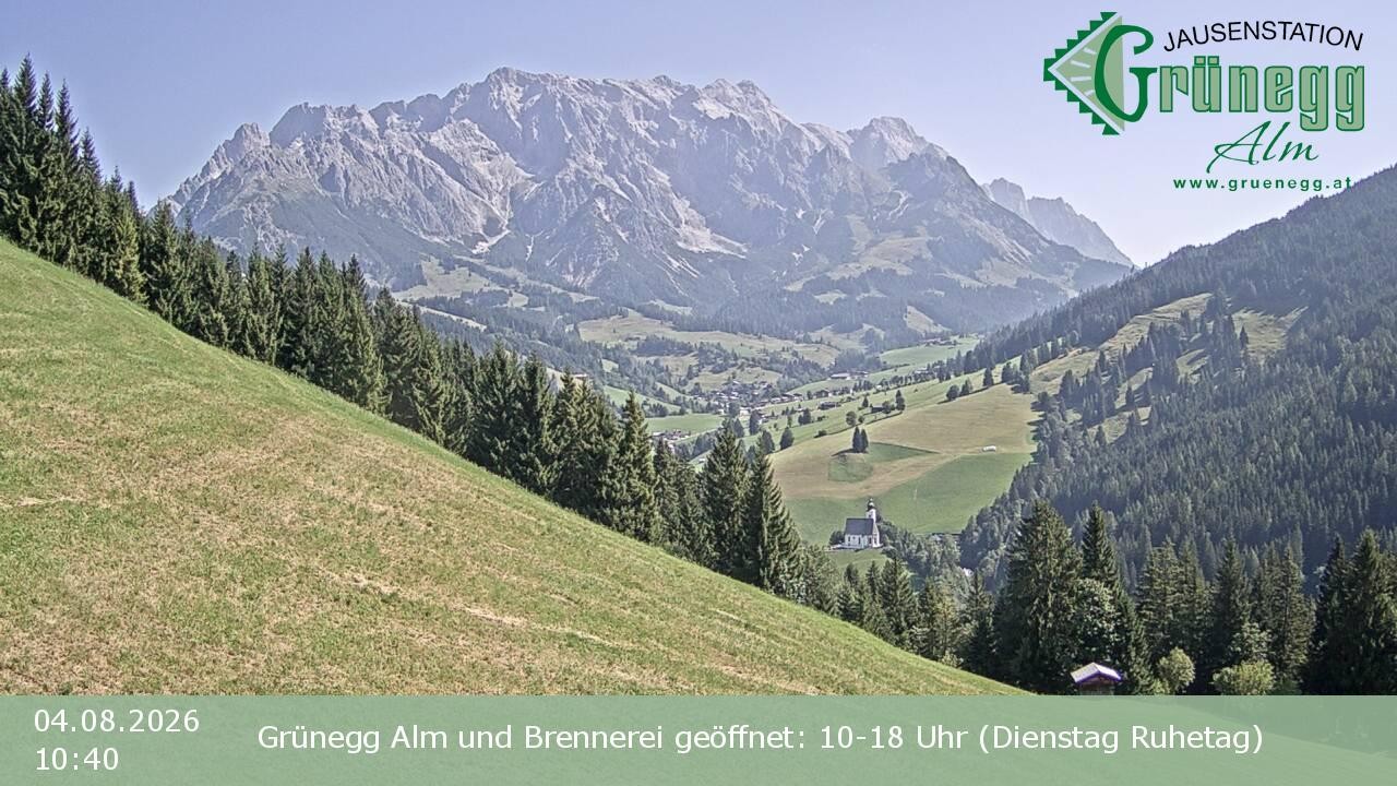 Archiv Foto Webcam Dienten: Ausblick Grünegg Alm