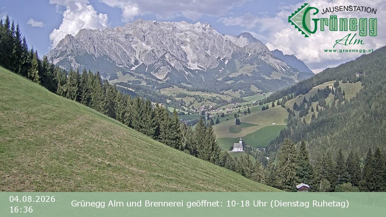 Archiv Foto Webcam Dienten: Ausblick Grünegg Alm