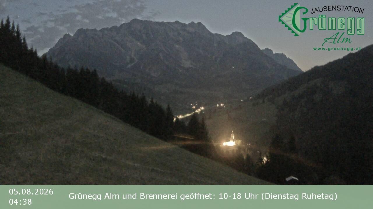 Archiv Foto Webcam Dienten: Ausblick Grünegg Alm