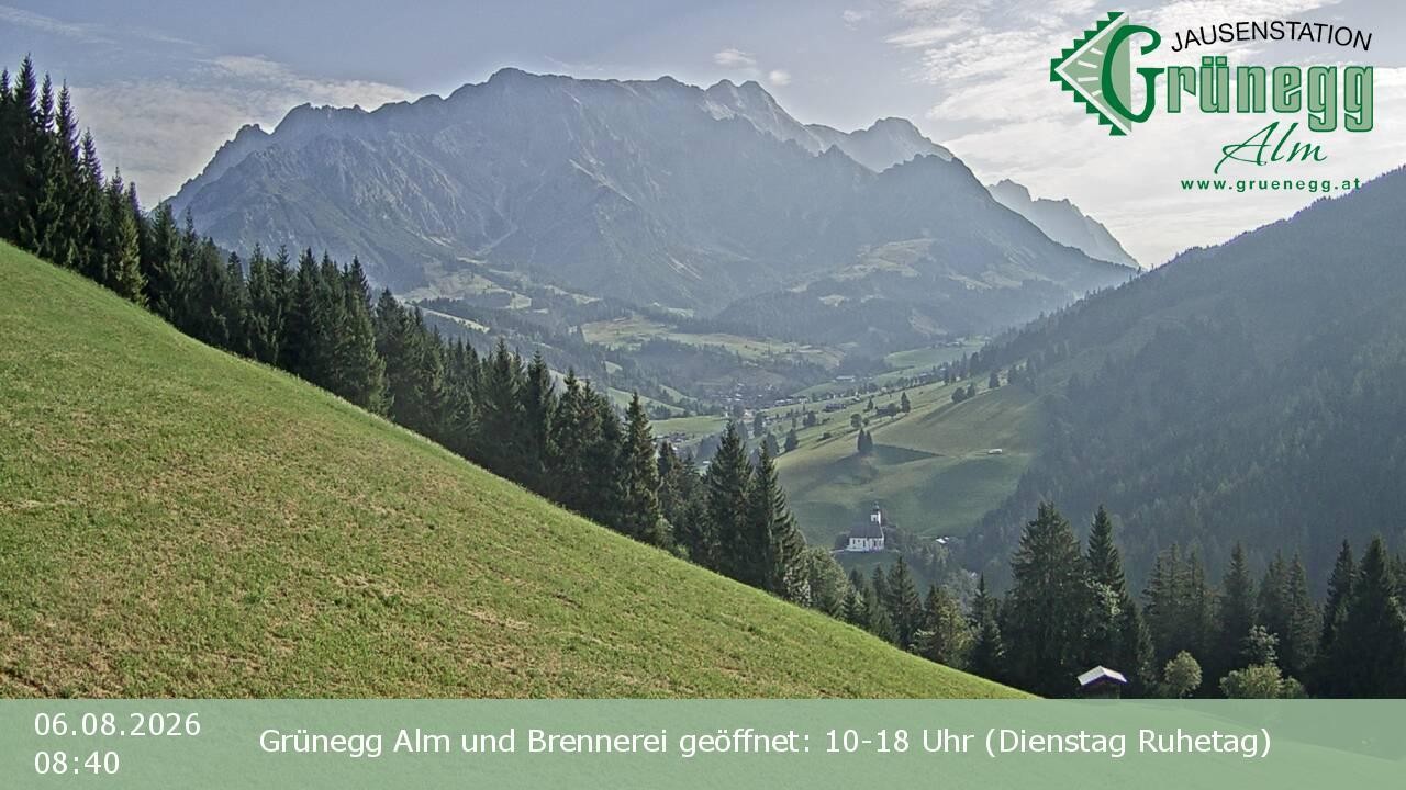 Archiv Foto Webcam Dienten: Ausblick Grünegg Alm