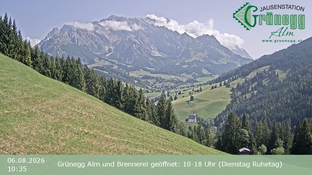 Archiv Foto Webcam Dienten: Ausblick Grünegg Alm