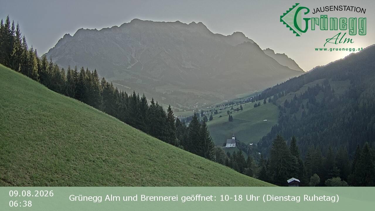 Archived image Webcam Dienten - View Grünegg Alm