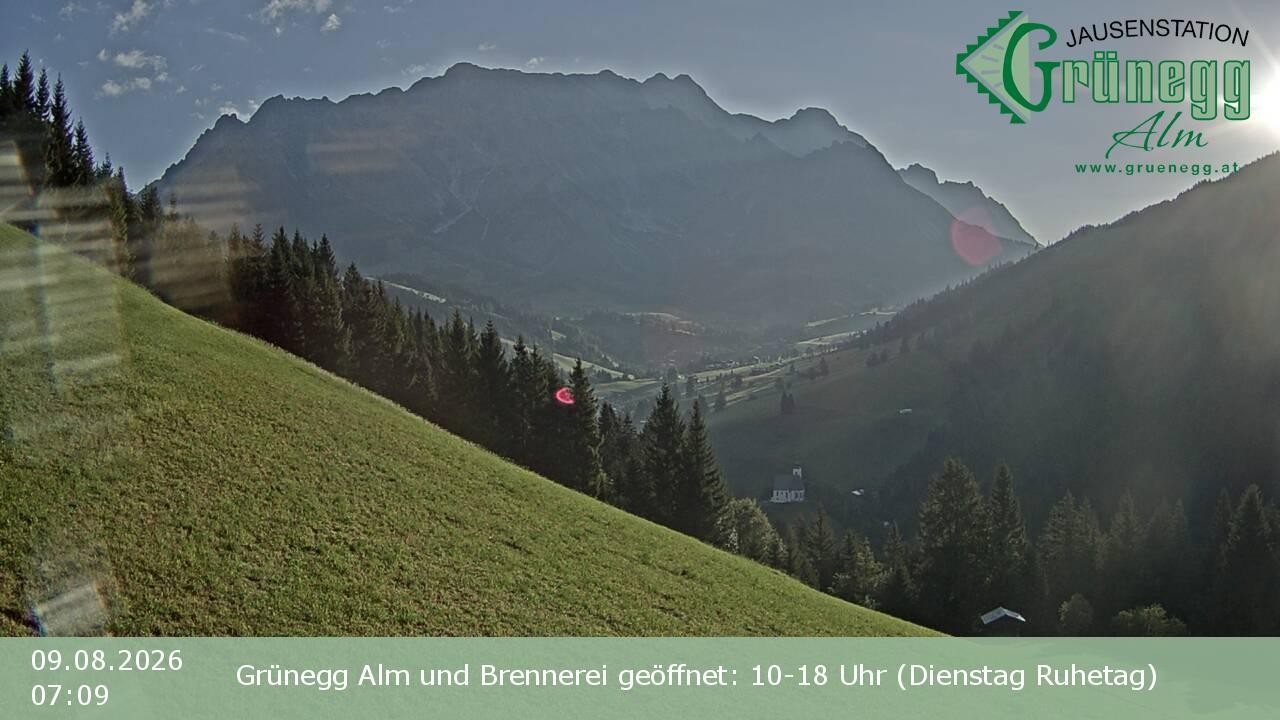 Archived image Webcam Dienten - View Grünegg Alm