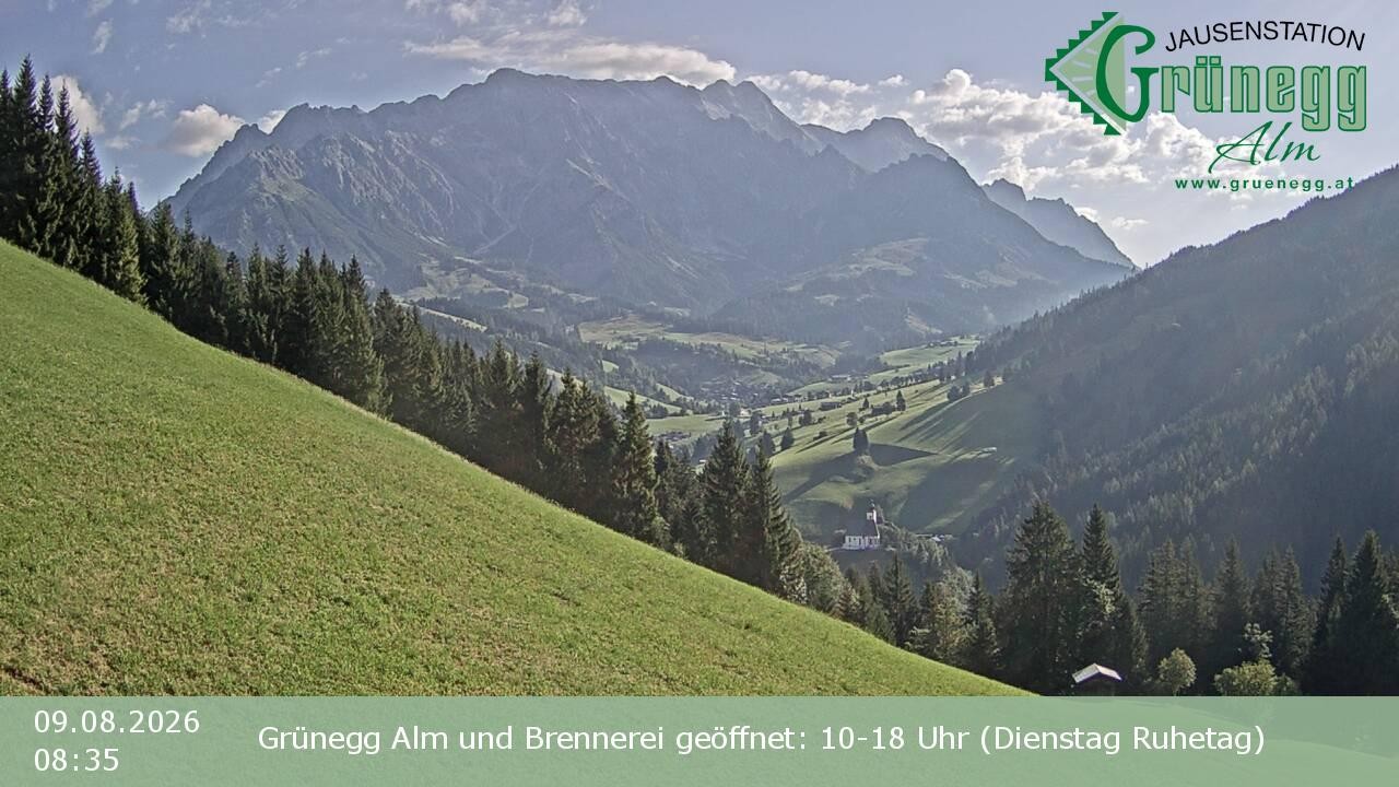 Archived image Webcam Dienten - View Grünegg Alm