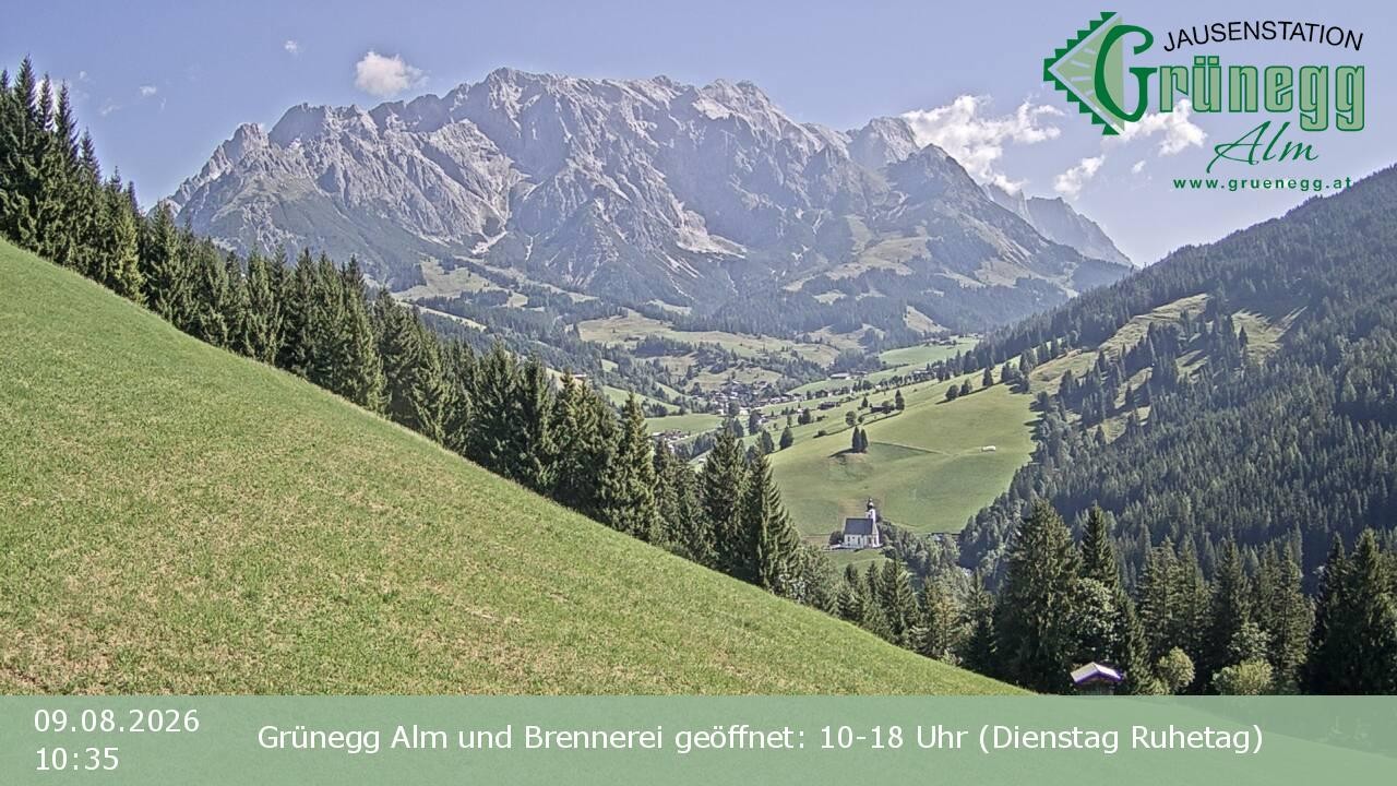Archiv Foto Webcam Dienten: Ausblick Grünegg Alm