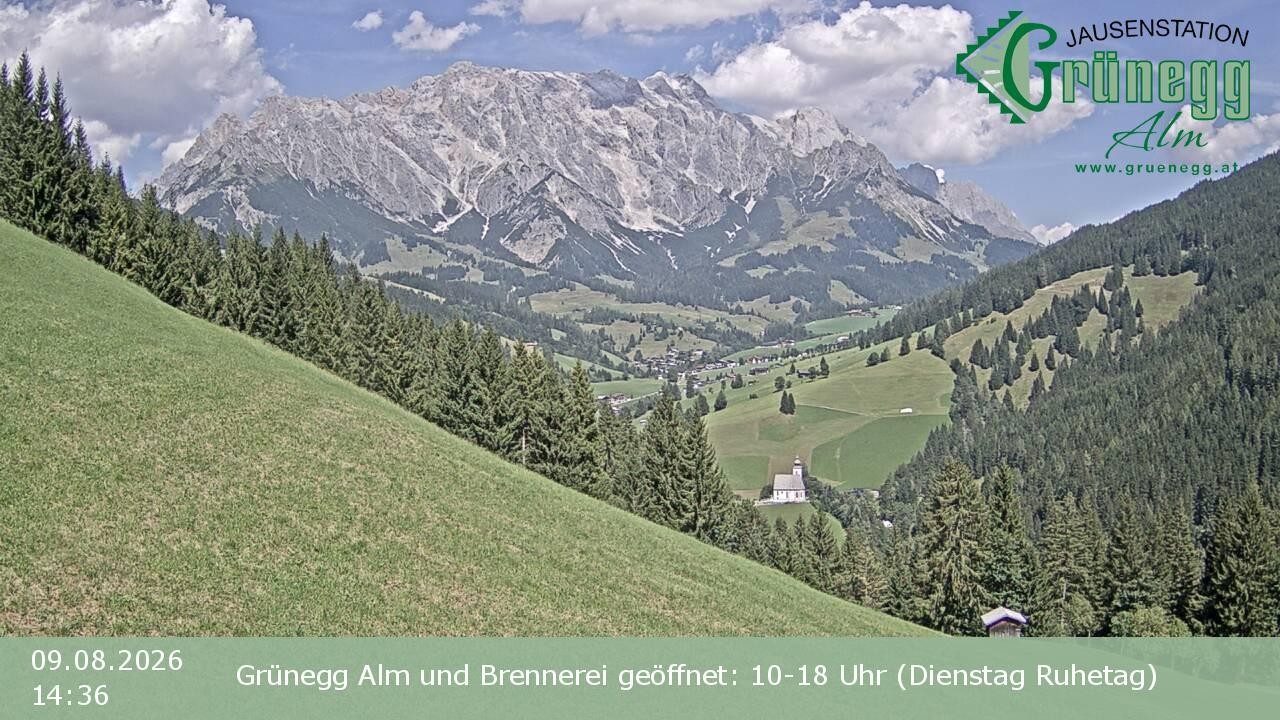 Archiv Foto Webcam Dienten: Ausblick Grünegg Alm