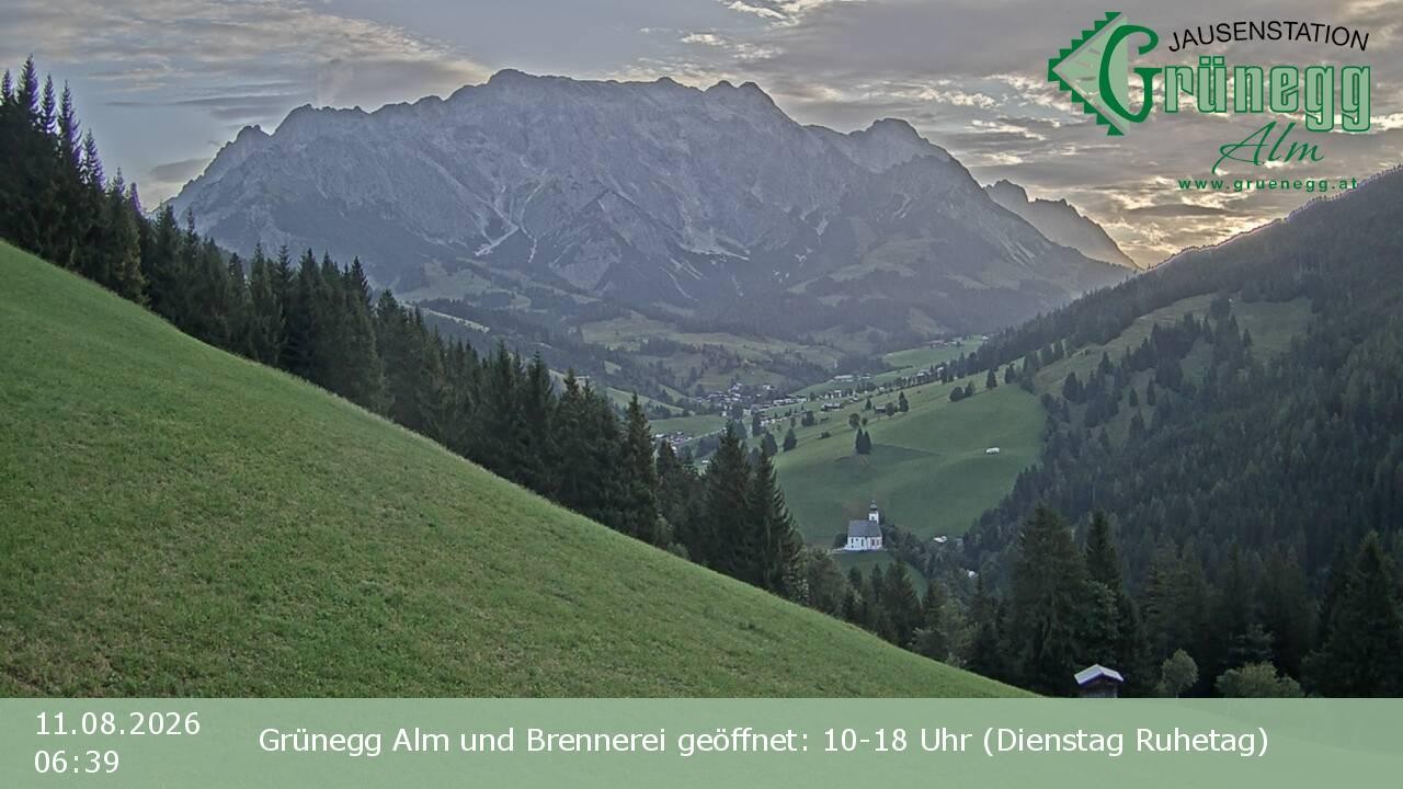 Archiv Foto Webcam Dienten: Ausblick Grünegg Alm